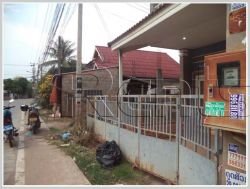 ID: 809 - Nice house next to concrete road for rent in Saysettha District.