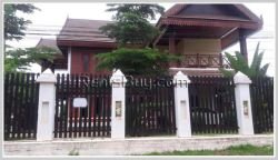 ID: 3210 - New Lao style house with fully furnished in diplomatic area for rent