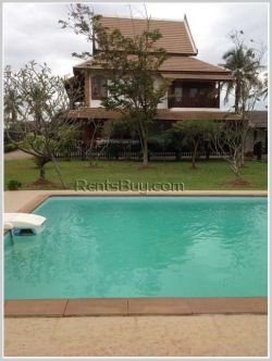 ID: 3083 - The new house with large garden and swimming pool for rent in Sisattanak district